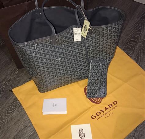 goyard gm tote grey|reversible Goyard tote bag.